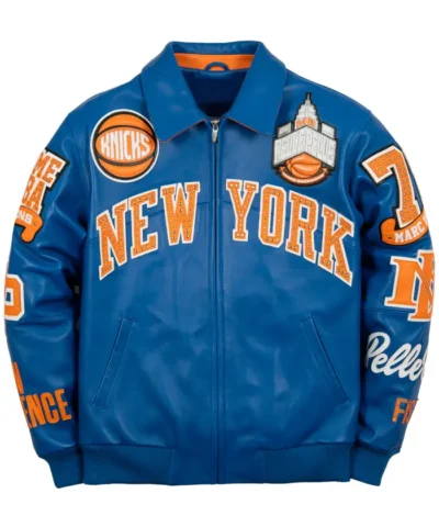 Shop Pelle Pelle NBA New York Knicks Champions Leather Jacket