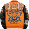 Shop Pelle Pelle NBA New York Knicks Champions Orange Leather Jacket