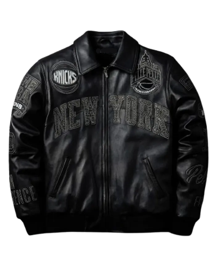 Shop Pelle Pelle x All Star New York Black Leather Jacket