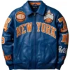 Shop Pelle Pelle x All Star New York Blue Leather Jacket