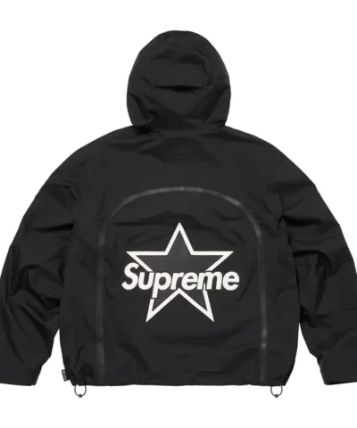 Shop Supreme X Vanson Leathers GORE TEX Shell Black Jacket For Men and Women