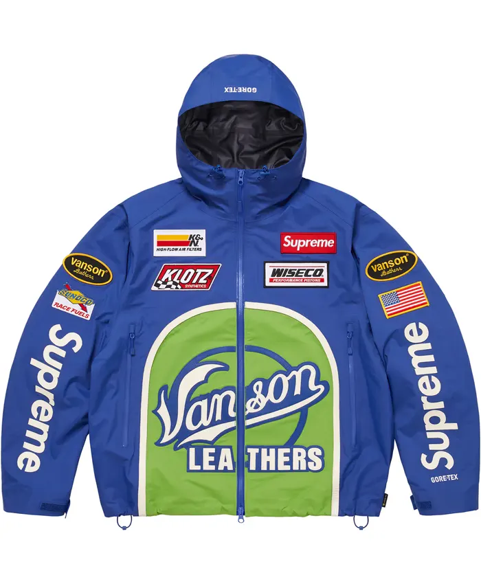 Shop Supreme X Vanson Leathers GORE TEX Shell Jacket