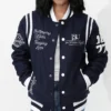 Shop Tigers Jackson State University Motto 2.0 Varsity Bomber Jacket