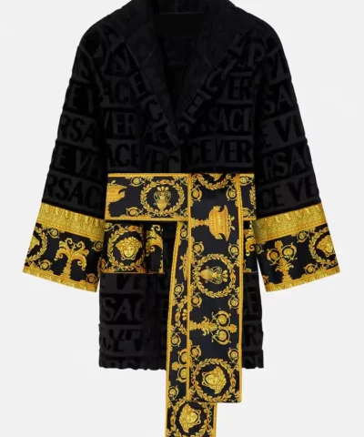 Short Black Versace Robe For Mens And Womens