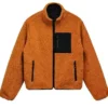 Stussy 8 Ball Orange Sherpa Jacket