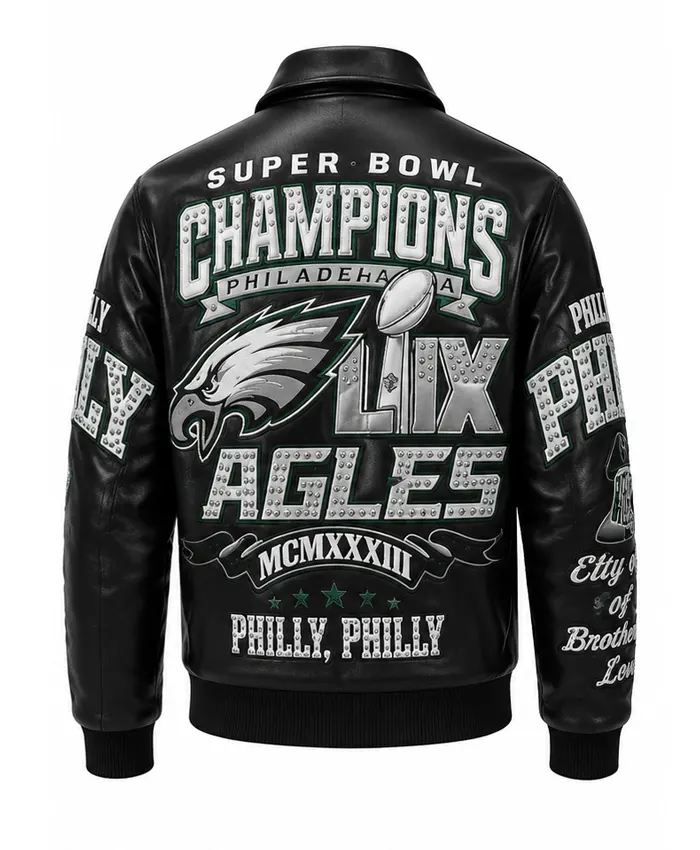 Super Bowl Champions Meek Mill Eagles Jacket Back