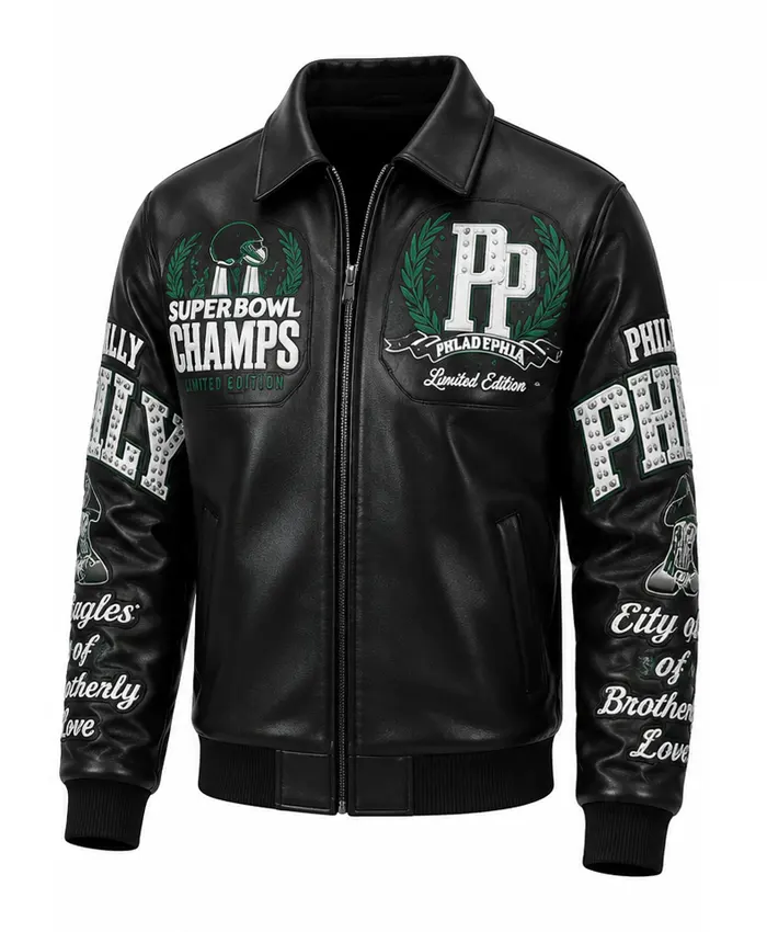 Super Bowl Champions Meek Mill Eagles Jacket Front