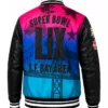 Super Bowl LX 2026 SF Bat Area Black Varsity Jacket Back