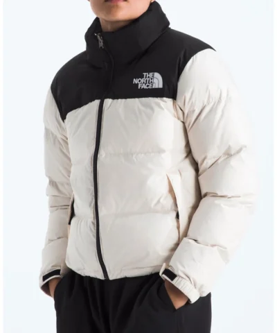 Supreme And North Face Black and White Puffer Jacket For Sale