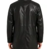 Supreme x Schott Black Leather Overcoat Back
