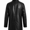 Supreme x Schott Leather Black Overcoat Back