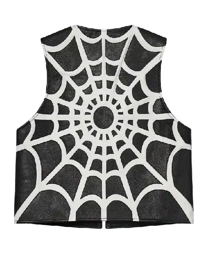 Supreme x Vanson Red and Black Spider Web Leather Back