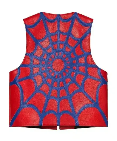 Supreme x Vanson Spider Web Leathers Vest Back