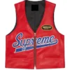 Supreme x Vanson Spider Web Leathers Vest Front
