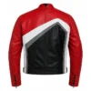 TV Series Proud Season 01 Filip Raczynski Red and Black Striped Leather Jacket