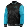 Team NFL Carolina Panthers Starter Black Jacket For Men and Women