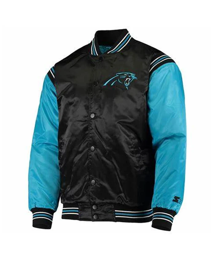 Team NFL Carolina Panthers Starter Black Jacket For Men and Women