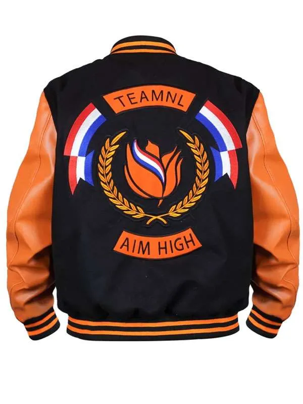 Team Netherlands Denham Varsity Bomber Jacket