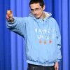 Timothee Chalamet Light Blue Marty Supreme Jacket