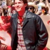 Tom Holland Spider-Man New Day Premier Black Leather Jacket
