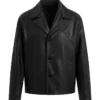 Tom Holland Spider-Man Premiere Black Leather Jacket Front