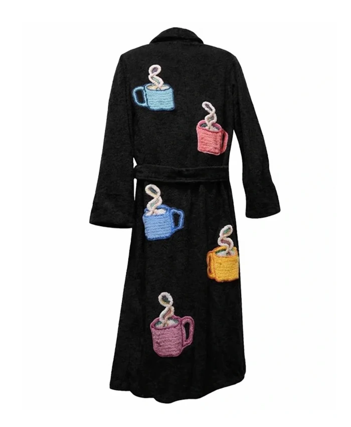 Tyler Durden Fight Club Bath Robe Black Back