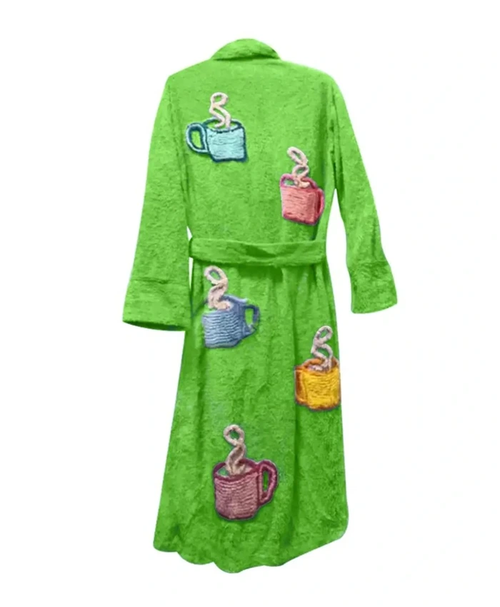 Tyler Durden Fight Club Bath Robe Green Back