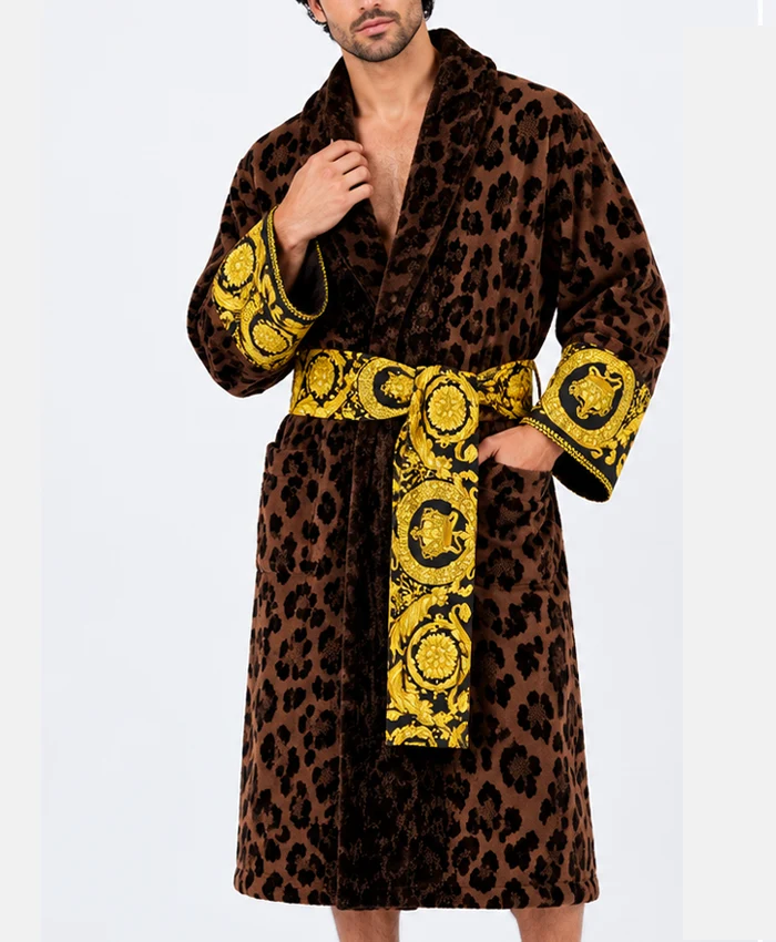Versace Barocco Belted Robe Front