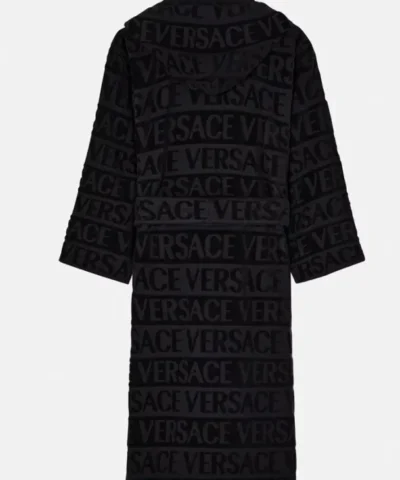 Versace Hooded Black Robe For Sale
