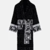Versace Ken Koepp Black And White Bathrobe
