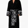 Versace Ken Koepp Black And White Bathrobe front View