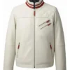 White Quilted Motorcycle Jacket