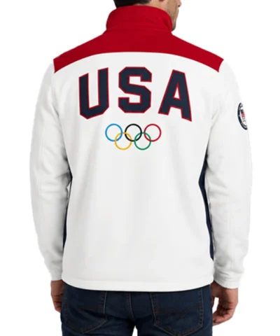 Winter Olympic Team USA 2026 White Track Jacket