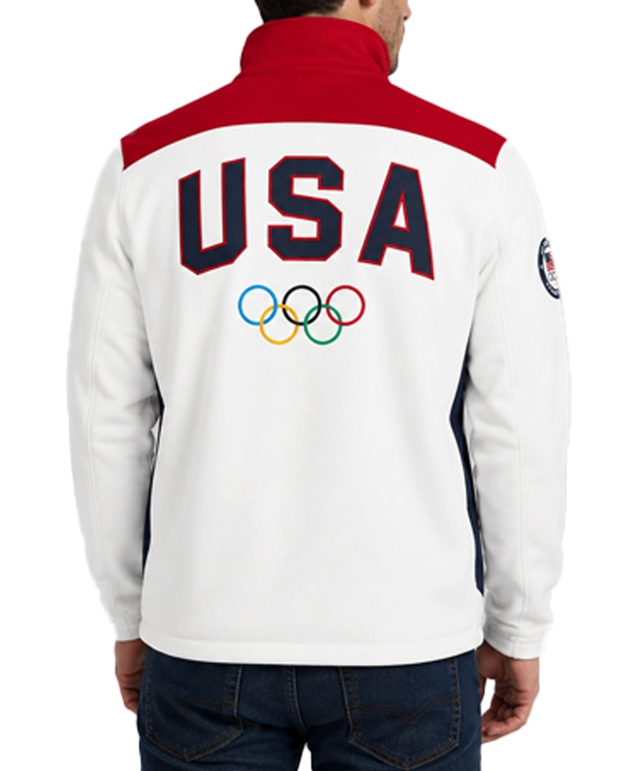 Winter Olympic Team USA 2026 White Track Jacket