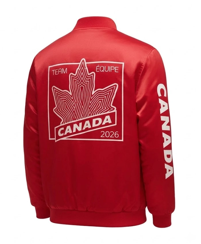 Winter Olympics 2026 Lululemon Team Canada Red Bomber Jacket