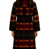 Women Aztec Print Hooded Bathrobe