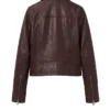 Women Oxblood Biker Leather Jacket