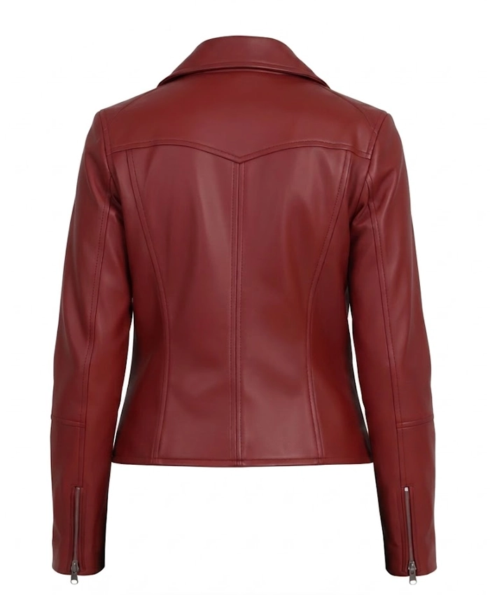 Womens Asymmetrical Leather Jacket For Sale