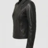 Womens Black Cowhide Leather Jacket