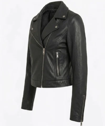 Womens Cropped Leather Jacket