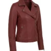Womens Leather Asymmetrical Jacket