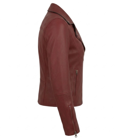 Womens Leather Asymmetrical Jacket For Sale