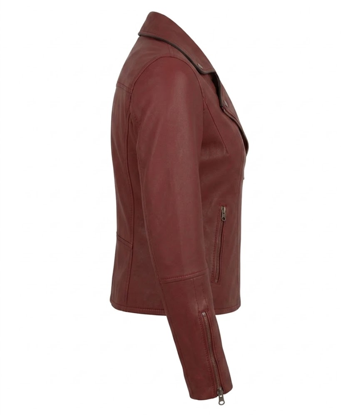 Womens Leather Asymmetrical Jacket For Sale