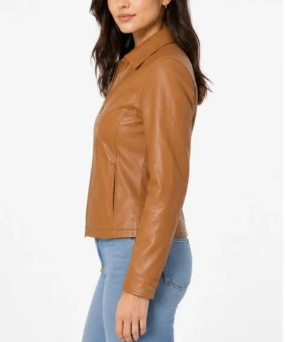Buy Petite Tan Leather Jacket for women