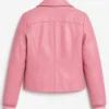 Womens Pink Biker Style Jacket