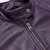 Womens Purple Cafe Racer Jacket