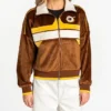 Womens San Diego Padres The Wild Collective Brown Cord Full Zip Jacket