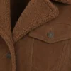 Womens Shearling Suede Leather Jacket