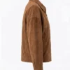 Womens Tan Oversized Suede Jacket