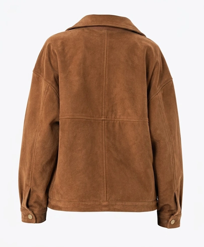 Womens Tan Suede Jacket
